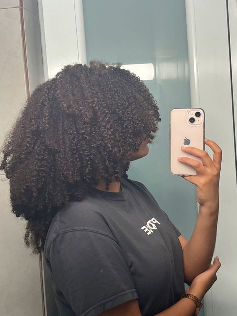 Long Natural 4b Hair, Healthy Natural Hair Aesthetic, Coily Hair Bangs, Natural Hair Layers, Long 4a Natural Hair, Long Curly Hair Naturally, Long 4a Hair, Black Girls With Natural Hair, Long 4b Natural Hair