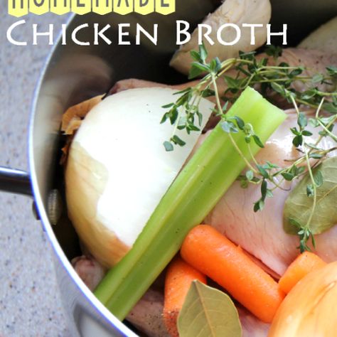 Easy Homemade Chicken Broth - Family Fresh Meals Homemade Chicken Bone Broth, Homemade Chicken Broth, Crockpot Slow Cooker, Chicken Broth Recipes, Chicken Bone Broth, Fresh Meals, Family Fresh Meals, Broth Recipes, Noodle Soup Recipes