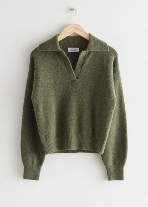 Green oversized sweater