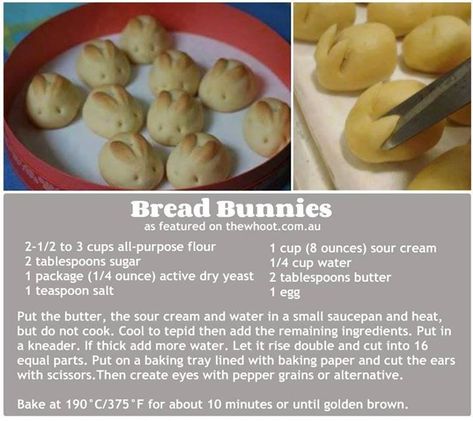 Bunny Rolls, Bunny Bread, Easter Cooking, Bread Buns, The Whoot, Easter Baking, Easter Dinner, Easter Dessert, Fun Baking Recipes