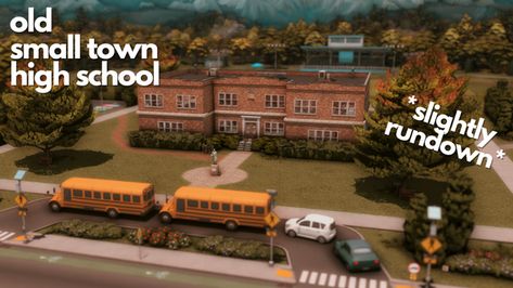 Sims 4 Small Business, Sims 4 Highschool Years Mods, Highschool Years Sims 4, Sims 4 Highschool, Sims 4 Highschool Build, Sims 4 Copperdale High School, Sims 4 High School Building, School Pack, Pixie Hollow