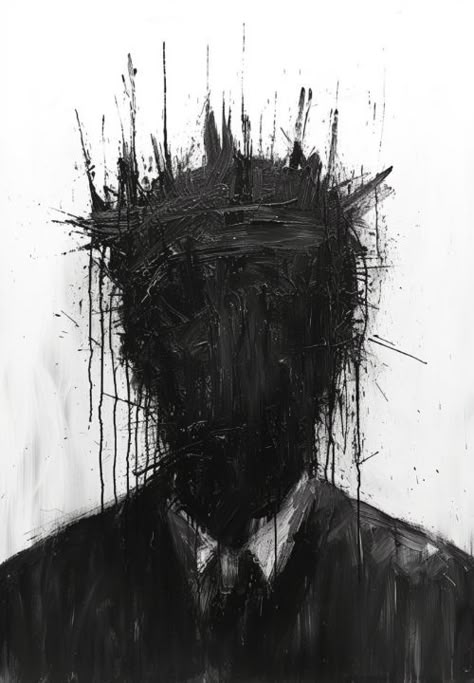 Man creates himself - Maxleron Evil Man Art, Dark Meaning Art, Mysterious Man Art, Masochistic Art, Dark Men Aesthetic, Dark Surrealism Art, The Screaming Man Painting, Dark Expressionism Art, Dark Reinassance Painting