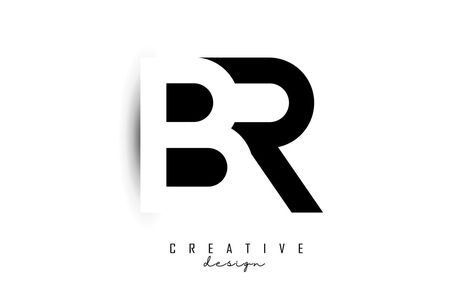 Black And White Logo Ideas, Br Letter Logo, R&b Logo, Br Logo Design Letter, Br Logo Design, Two Letter Logo Design, Two Letter Logo, Basic Computer Skills, Geometric Typography