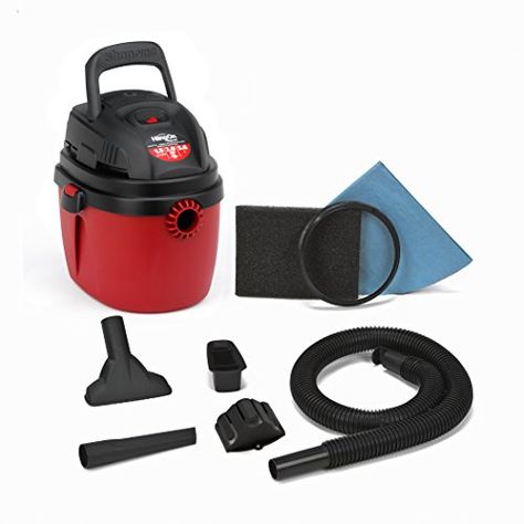 Shop-Vac 2030100 1.5-Gallon 2.0 Peak HP Wet Dry Vacuum, Small, Red/Black Wet Dry Vac, Wet Dry Vacuum Cleaner, Shop Vacuum, Shop Vac, Best Vacuum, Wet Dry Vacuum, Household Cleaning Supplies, Vacuums, Laminate Flooring