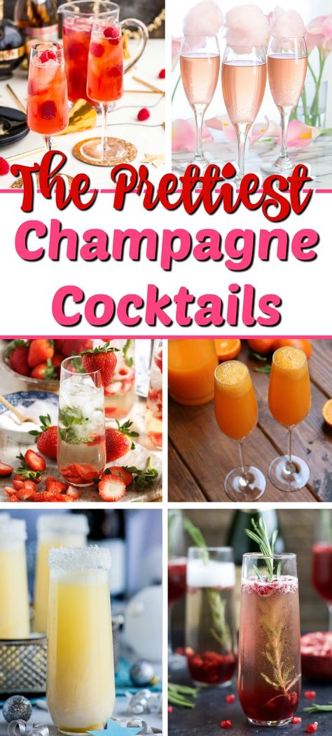 Champaign Drinks, Cocktails With Champagne, Cranberry Champagne Cocktail, Champagne Sign, Brunch Punch, New Years Eve Drinks, Champagne Recipe, Champagne Recipes Cocktails, Champagne Punch