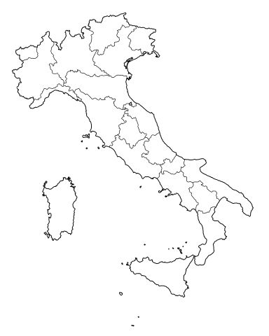 File:Italy map with regions.svg ... Map Of Italy Regions, Italy Outline, Star Wars Coloring Sheet, World Map Coloring Page, Free Printable World Map, Map Of Italy, Christmas Coloring Sheets, Flag Coloring Pages, North America Map