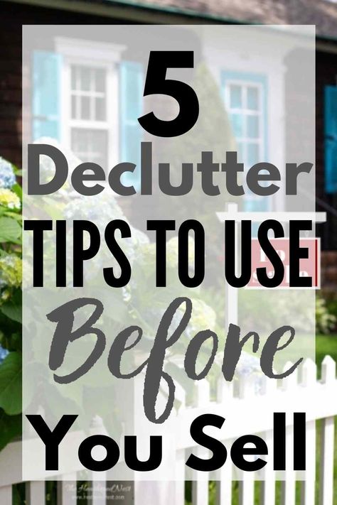 Clutter can always be stressful. But it may be especially paralyzing when you're preparing to sell your home. Here are 5 Tips to Help you Declutter #ad #howtodeclutter #decluttering #sellingyourhome #declutteringhomefeelingoverwhelmed #declutteringhometosell #declutteringhometoselltips Prepare To Sell Your Home, Selling Your Home Tips, Realtor Ideas, House For Sell, Do It Yourself Home Decor, Buying House, House Styling, Declutter Home, House Sale