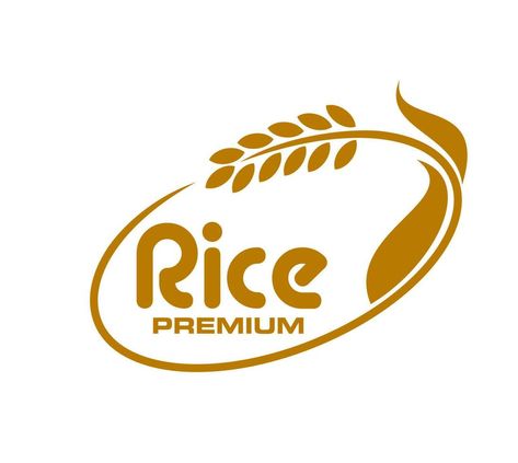 Rice icon, grain food, organic agriculture product Logo Rice, Organic Agriculture, Grain Foods, Agriculture, Vector Art, Grain, Flash, Rice, Logo Design