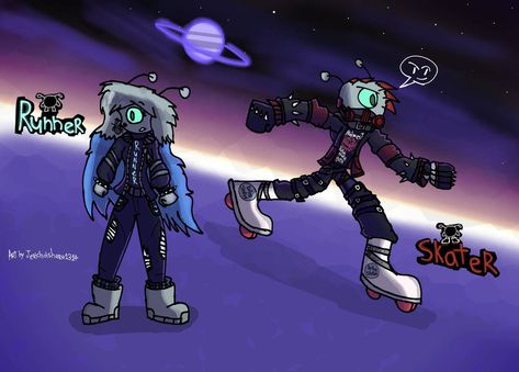 the characters, runner and skater from "Run 3" flash game created by cool math games. #run #run3 #run3fanart #run3game #fanart #art #myart #artbyme Run 3 Game, Cool Math Games, Fun Math Games, Cool Math, Games Characters, Run 3, Fun Math, Math Games, Game Character