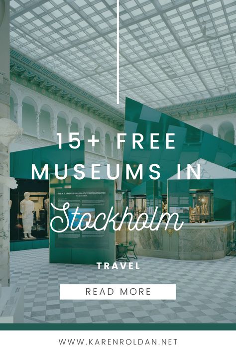 You'll find a list of free museums to visit in Stockholm. They're great for visitors or locals who want to explore the many different types of art that are available at no cost! Perfect if you're on a budget and looking for something affordable and fun to do while visiting Sweden's capital city. Stockholm Like A Local, Stockholm Places To See, Stockholm Museum, Different Types Of Art, Stockholm Travel, Baltic Cruise, Backpack Through Europe, Visit Stockholm, Best Places To Vacation