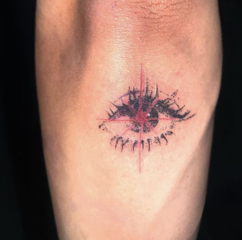 Edgy Wrist Tattoos, Mid Size Back Tattoos, Star Eyes Tattoo, Cute Eye Tattoo, God Complex Tattoo, Vx1000 Tattoo, Small Black And Red Tattoo, Fashion Tattoo Design, Grunge Style Tattoos