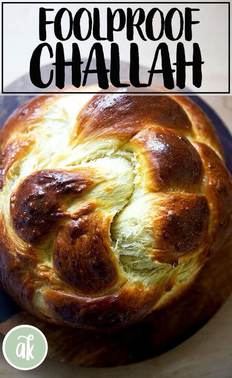 Alexandra Cooks, Challah Bread Recipe, Frying Pan Recipes, Round Challah, Challah Recipe, Challah Bread Recipes, Challah Bread, Salted Chocolate, Jewish Recipes