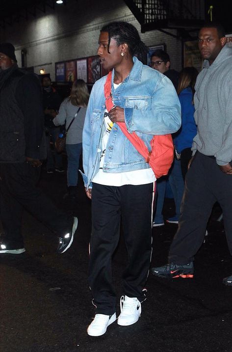 Hard Outfits, Asap Rocky Outfits, Asap Rocky Fashion, Rocky Steps, Street Ware, Lord Pretty Flacko, Mode Hip Hop, Gucci Denim, Jordan Style