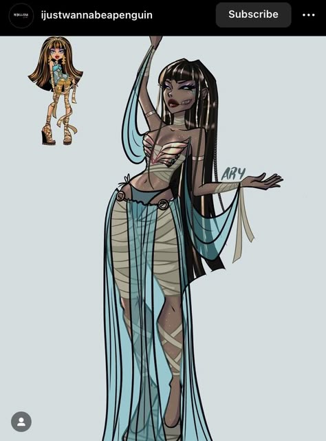 Monster High Art Cleo, Monster High Cleo Fanart, Cleopatra Monster High Costume, Cleo Monster High Fanart, Cleopatra Monster High, Cleopatra Fanart, Cleo Monster High Costume, Cleopatra Drawing, Cleo Denile Monster High