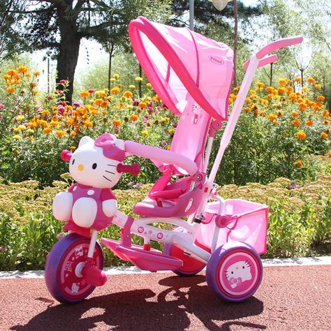 Hello Kitty Nursery, Korean Baby Girl, R For Rabbit, Baby Bicycle, Kid Birthday Outfits, Baby Spiderman, Korean Baby, Hello Kitty Baby, Hello Kitty House