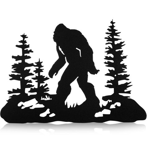 PRICES MAY VARY. Proper to Make Decorations: you will receive 1 piece of metal sasquatch statue with the size of about 40 x 28 cm/ 15.75 x 11.02 inches, portable size is easy to decorate your home, creating a peaceful and spontaneous ambience for you and your family Distinctive Design: our bigfoot statue is designed around a sasquatch in a forest with elements of pine trees, the delicate style gives the trees and sasquatch a vivid and lifelike look, giving you a vintage and classic feel Strong a Sasquatch Gifts, Poem Design, Farmhouse Ornaments, Outdoor Doors, Personalized Metal Signs, Outdoor Door, Home Black, Home Decor Signs, Farmhouse Wall