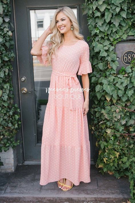 Modest Dress Patterns, Maxi Dress Modest, Dresses For Church, Modest Long Dresses, Cute Modest Dresses, Modest Boutique, Modest Dresses For Women, Neesees Dresses, Homemade Dress