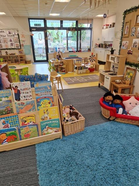 Daycare Center Setup, Fantasy Corner Preschool, Classroom Inspo Preschool, Early Childhood Classroom Layout, Early Childhood Classroom Ideas, Highscope Classroom Setup, Day Nursery Ideas Preschool, Classroom Literacy Environment Design, Montessori Bulletin Boards