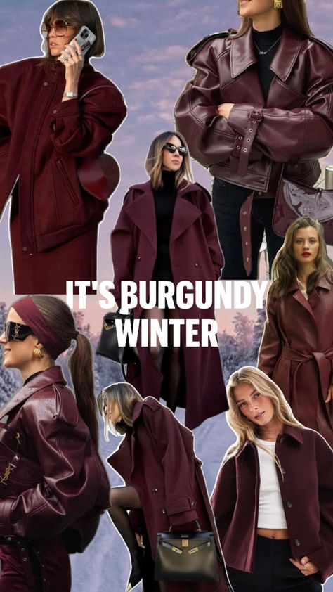 Coat winter tendance trends burgundy Winter Coat