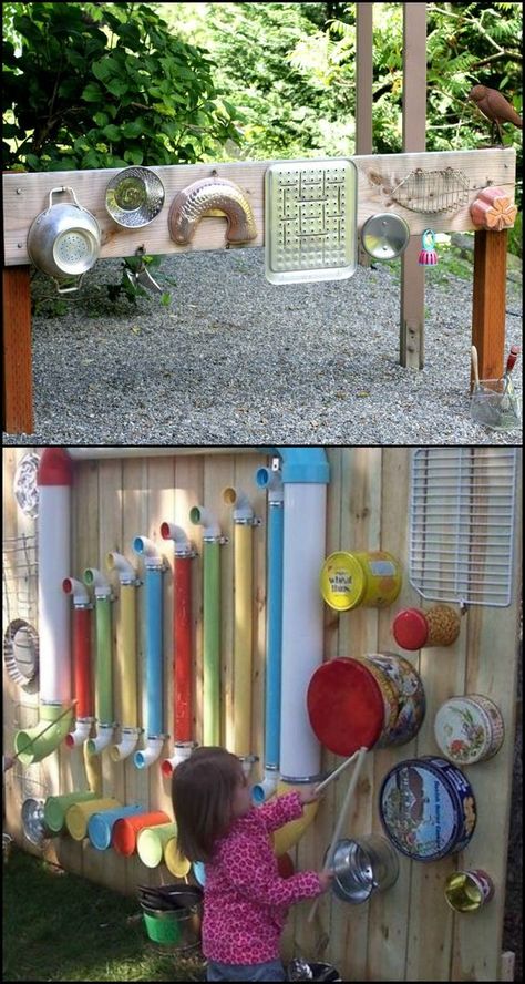 Preschool Playground, Outdoor Play Spaces, Outdoor Play Areas, Outside Play, Outdoor Music, Sensory Garden, Kids Outdoor Play, Outdoor Play Area, Kids Garden