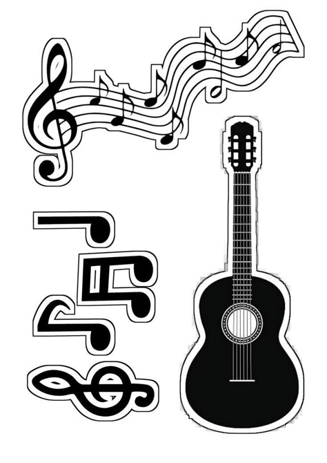 Music Cake Topper Printable, Guitar Theme Cake, Fondant Shoe Tutorial, Guitar Cupcakes, Bolo Musical, Cake Decorating Tutorials Videos, Art Birthday Cake, Piano Cakes, Music Theme Birthday