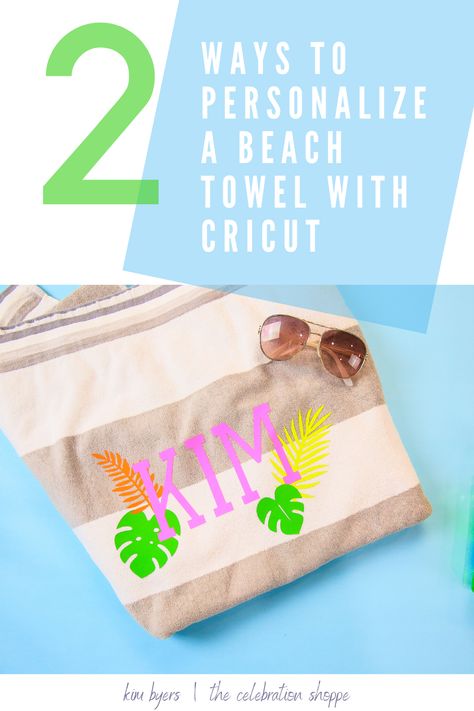 DIY personalized beach towels are easier to make than you think! Let’s personalize our beach towels in just minutes with our Cricut. You can use your Cricut Maker, Cricut Explore Air 2 and even your Cricut Joy for this easy tropical craft idea! I don’t know about you, but I’m ready for the pool! We … Cricut Beach Towel, Cricut Craft Ideas, Monogrammed Bath Towels, Cricut Monogram, Beach Towel Gift, Diy Towels, Diy Monogram, Big Little Gifts, Monogram Towels