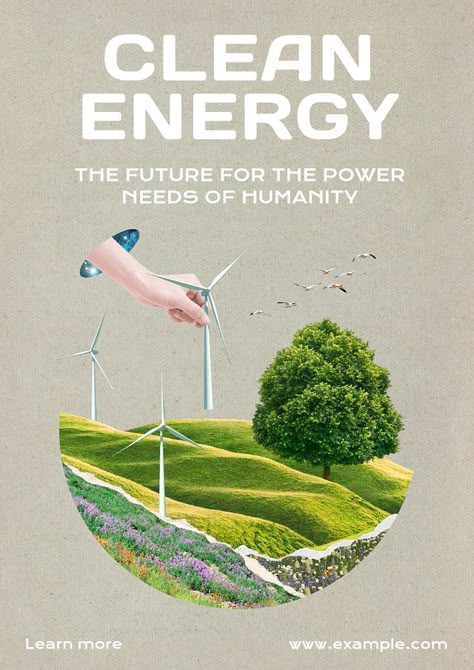 Clean energy poster template, editable text and design | premium image by rawpixel.com / Wan Sustainability Cover Design, Poster Design With Text, Sustainability Event Poster, Sustainable Poster Design, Clean Design Graphic, Clean Energy Poster, Sustainability Poster Design, Esg Poster, Sustainability Brochure