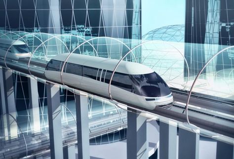 Tube Train, Disruptive Innovation, Future Transportation, Transportation Technology, Magnetic Levitation, Airport Design, Train Route, Mediterranean Style Homes, Design Management