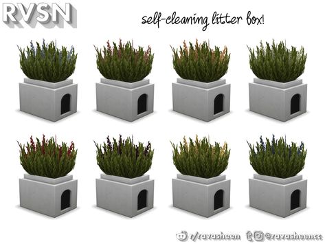 Litter Box Hidden, Sims 4 Cat, Cleaning Litter Box, Make Clean, Sims 4 Clutter, Sims 4 Cc Furniture, Sims 4 Build, Cat Litter Box, The Sims Resource