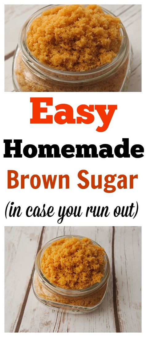 Brown Sugar Homemade, Substitute For Brown Sugar, Brown Sugar Recipe, Brown Sugar Replacement, Soften Brown Sugar, Homemade Brown Sugar, Make Brown Sugar, Cookie Recipes From Scratch, Recipes From Scratch