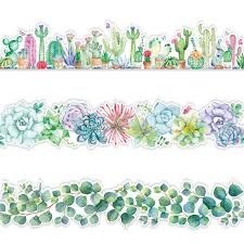 Succulent Bulletin Board, Cactus Bulletin Board, Bulletin Boarders, Eucalyptus Border, Jungle Bulletin Boards, Colorful Bulletin Boards, Classroom Borders, Watercolor Border, Watercolor Boho