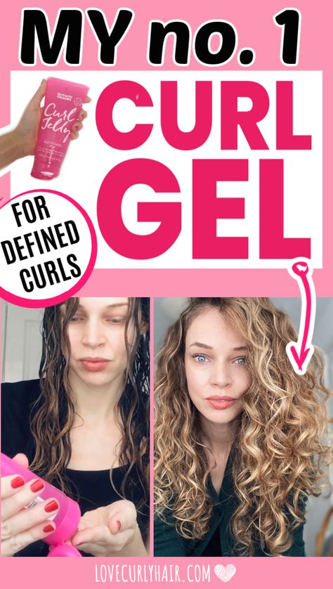 Curl Jelly Hair Products, Umberto Giannini Curl Jelly, Curl Casting, Curl Gel For Curly Hair, Curly Hairstyles With Gel, Hairstyles With Gel, Curly Hair Gel, Curl Jelly, Frizzy Hair Solution