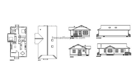 modern bungalow 24x44 1 Pool Houses Plans, House Plans Design, Floor Plans House, Three Story House, One Storey House, Cabin Floor, 2 Bedroom House Plans, Courtyard House Plans, House Plans 3 Bedroom