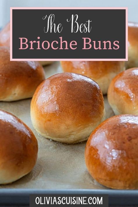 Brioche Buns Recipe, Tangzhong Method, Burger Buns Recipe, Hamburger Bun Recipe, Homemade Brioche, Gourmet Burger, Brioche Recipe, Baking Buns, The Best Burgers