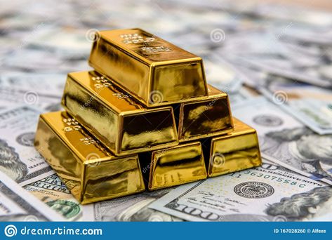 Gold Bars With Hundred Dollar Banknotes As Background Stock Photo - Image of business, note: 167028260 Most Expensive Rolex, Hundred Dollar Bills, Rolex Diamond Watch, Lingot D'or, Prosperity Spell, Logam Mulia, Rolex Diamond, Gold Investments, Diamond Watches For Men