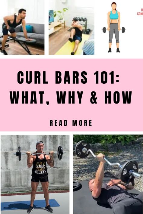 Everything you need to know about curl bars is in this post - it’s origin, benefits and sample exercises that are useful for fitness. Curl Bar Workout For Men, Curl Bar Workout Women, Workouts With Bar Weights, Exercises With Weighted Bar, Curl Bar Exercises, Skull Crusher Exercise, Standing Barbell Curl, Barbell Complex Workouts, Bar Exercises