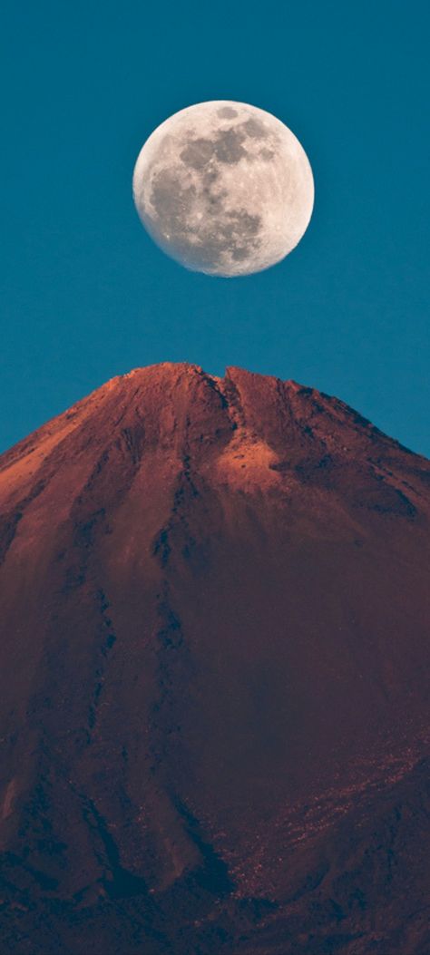 Moon over Mountain cropped mobile wallpaper 1080x2400 A3 Wallpaper, Luna Moon, Mobile Wallpaper, Art Ideas, Moon, Art