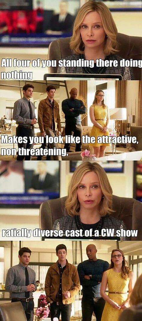 😊Supergirl  and flash #cw in Side jokes that fans get ⚡️ Cat Grant, Flash Funny, Superhero Shows, Supergirl Tv, Superhero Memes, Dc Tv Shows, Cw Dc, Supergirl Dc, Shots Fired