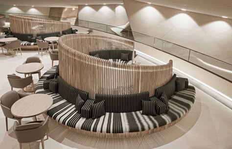 National Museum Of Qatar, Jean Nouvel, Airport Lounge, Australian Architecture, Modern Restaurant, Doha Qatar, Waiting Area, Lounge Area, Design Museum