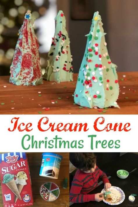 Christmas Tree Ice Cream, Easy Holiday Snacks, Holiday Snack, Princess Pinky Girl, Cone Christmas Trees, Christmas Crafts To Make, Holiday Snacks, Simple Christmas Tree, July Crafts