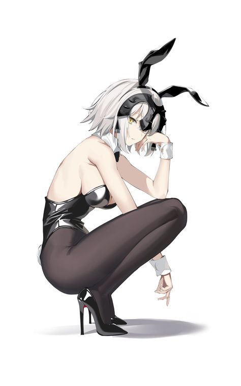 Jeanne D'Arc Alter Fate Jeanne Alter, Fate Jeanne, Joan Of Arc Fate, Jeane D Arc, B The Beginning, Jeanne D Arc Alter, Hair Headpiece, Jeanne Alter, Rabbit Tail