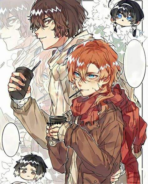 Dazai Casual Clothes, Chuuya Casual Clothes, Chuuya Nakahara Fan Art, Oc Inspiration, Chuuya Nakahara, Casual Clothes, Matching Pfps, Stray Dogs, Bungo Stray Dogs