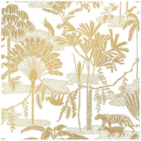 Jungle Prints, Play Cafe, Printed Wallpaper, Jungle Pattern, Paint Colors Benjamin Moore, Benjamin Moore Paint, Cat Boy, Jungle Print, Saree Design