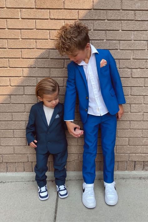 amazon suits, suits for boys Kids Wedding Outfits Boys, Outfits With Nike Blazers, Boys Occasion Wear, Hello Fashion Blog, Cute Church Outfits, Kids Wedding Outfits, Wedding Outfit For Boys, Suits And Sneakers