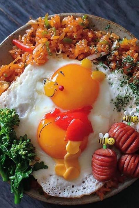 Art Designs, Food Art, Winnie The Pooh, Egg, Art