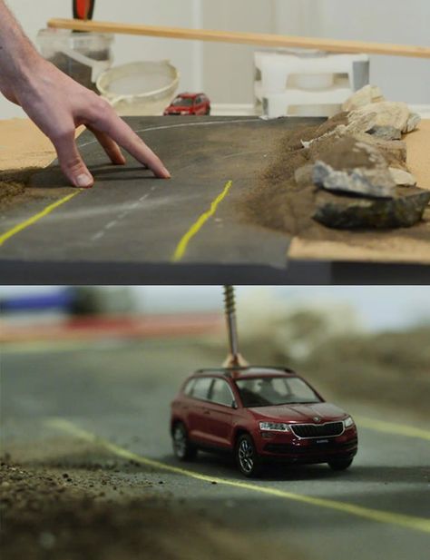 These Car Ads Were Shot with Toy Cars Toy Photography Ideas, Toy Car Photography, Car Diorama, Lego Figurine, Mini Photography, Toy Photography, Creative Photography Techniques, Motion Blur, Scale Models Cars