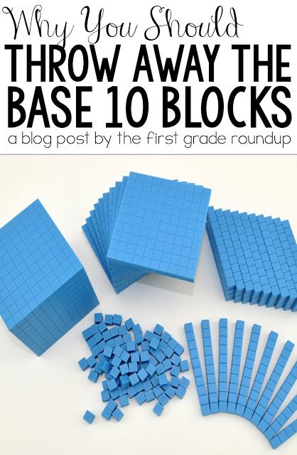 Throw Away the Base 10 Blocks | The day I trashed my base 10 blocks and my students were better off for it! Base Ten Block Storage, Teaching Tens And Ones, Base Ten Blocks Games, Base 10 Blocks Printable Free, Math Manipulatives Diy, Montessori Apparatus, Base 10 Block Activities, Math Coaching, Teach Numbers