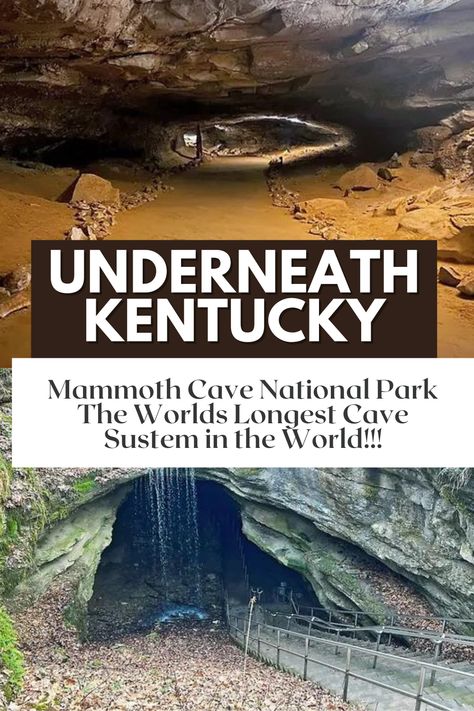 Delve into the depths of Mammoth Cave National Park, home to the World’s Longest Cave System, nestled in the lush green and serene landscape of Southern Kentucky.   #Kentucky #Mammoth Cave #longestcave #travel #mysteries #roadtripkentucky #tourkentucky Kentucky Caves, Mammoth Cave Kentucky, Mammoth Cave National Park, Cave System, Mammoth Cave, Serene Landscape, Beneath The Surface, The Cave, Visitor Center