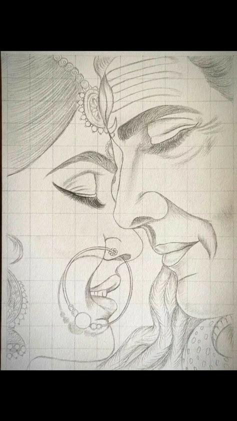 Mahadev Drawing, Shiv Parvati, Pencil Work, Pencil Drawing, Sketch, Pencil