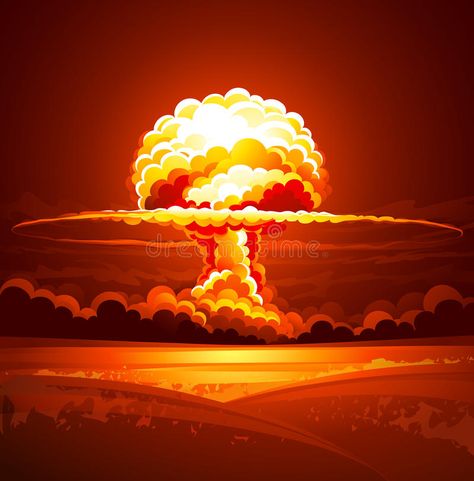 Nuclear explosion. In thick smoke. Vector illustration , #spon, #thick, #explosion, #Nuclear, #illustration, #Vector #ad Nuclear Explosion Art, Explosion Illustration, Nuclear Art, Explosion Drawing, Nuclear Explosion, Mushroom Cloud, Image Film, Graffiti Wall Art, Free Illustration